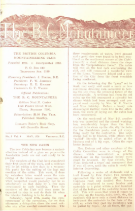 The B.C. Mountaineer 1926 May cover